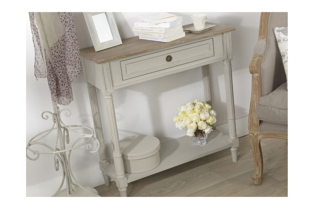Console en bois 1 tiroir 1 tablette L80 - Maisons du Monde