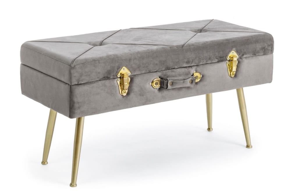 Banc+coffre+en+velours+gris
