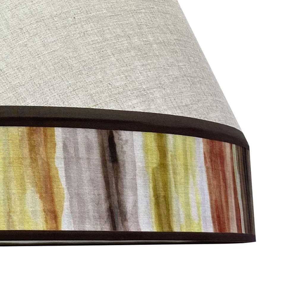 Lampada a sospensione naturale in tessuto e sacc ø 45 cm -