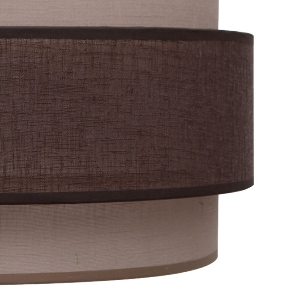 Lámpara de techo marrón con triple pantalla de lino 40 cm diámetro - Maisons du Monde