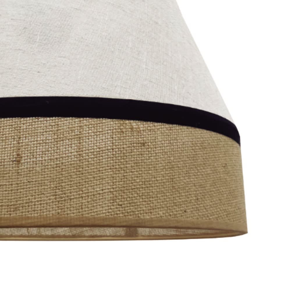 Suspension en lin marbré blanc et marron style naturel — vue 3