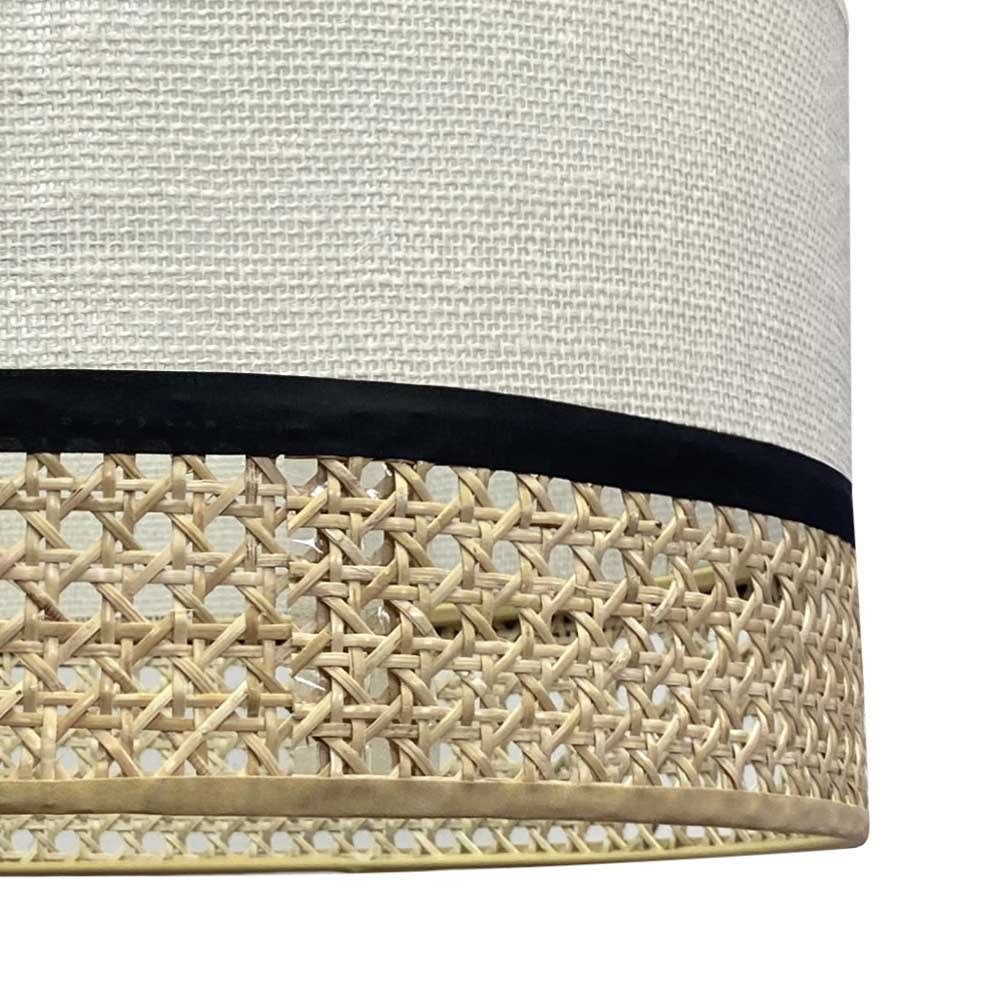 Suspension beige naturel avec abat-jour cylindrique - Maisons du Monde