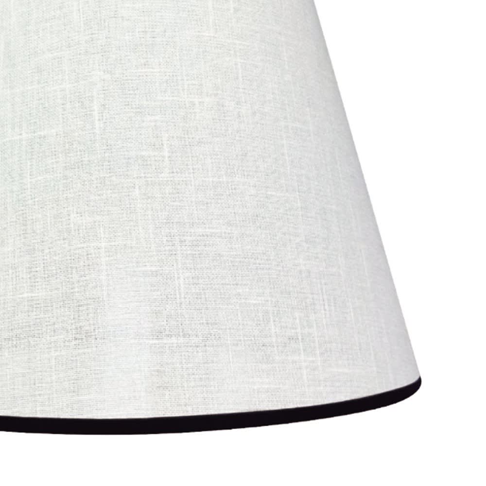 Lámpara de techo con pantalla blanca de lino y rafia en forma de cono - Maisons du Monde