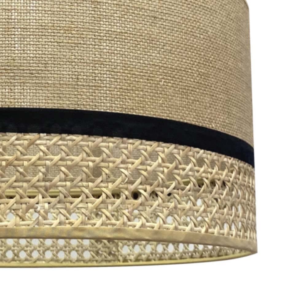 Suspension marron naturel avec abat-jour en raphia - Maisons du Monde