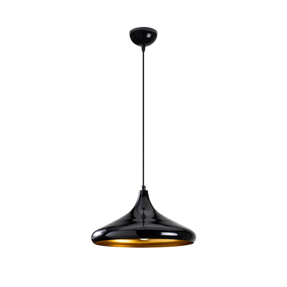Wonderlamp Hängeleuchte aus Metall, schwarz und goldfarben Ø35cm style modern - Metall