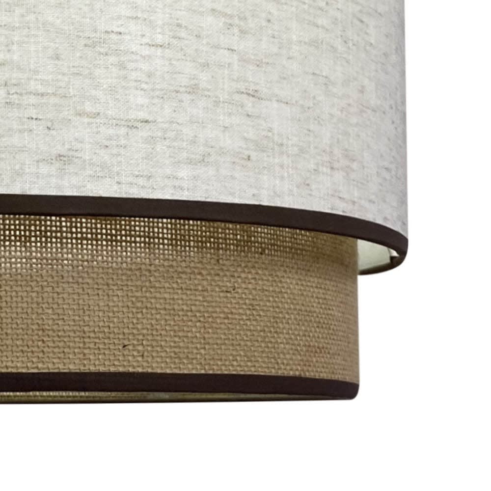 Suspension marron chiné de style naturel en lin et sac rustique