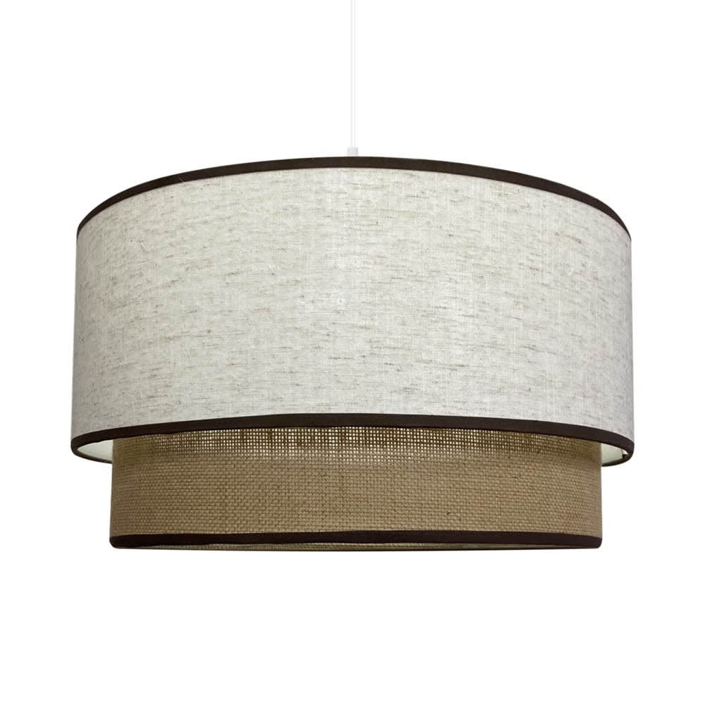 Suspension marron chiné de style naturel en lin et sac rustique — vue 4