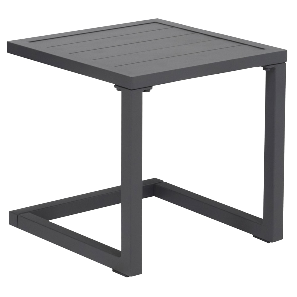 Mesa auxiliar en aluminio gris antracita