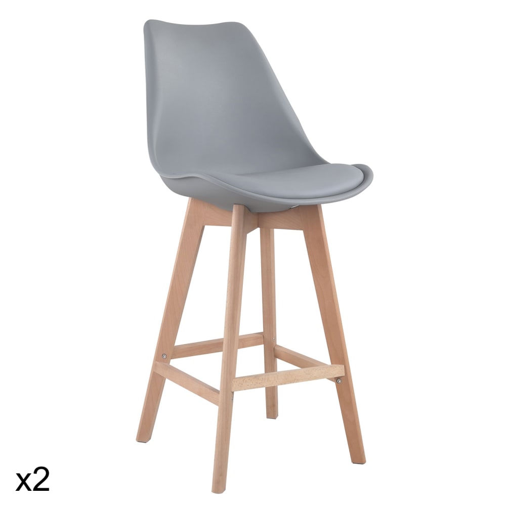 Lot de 2 tabourets style
