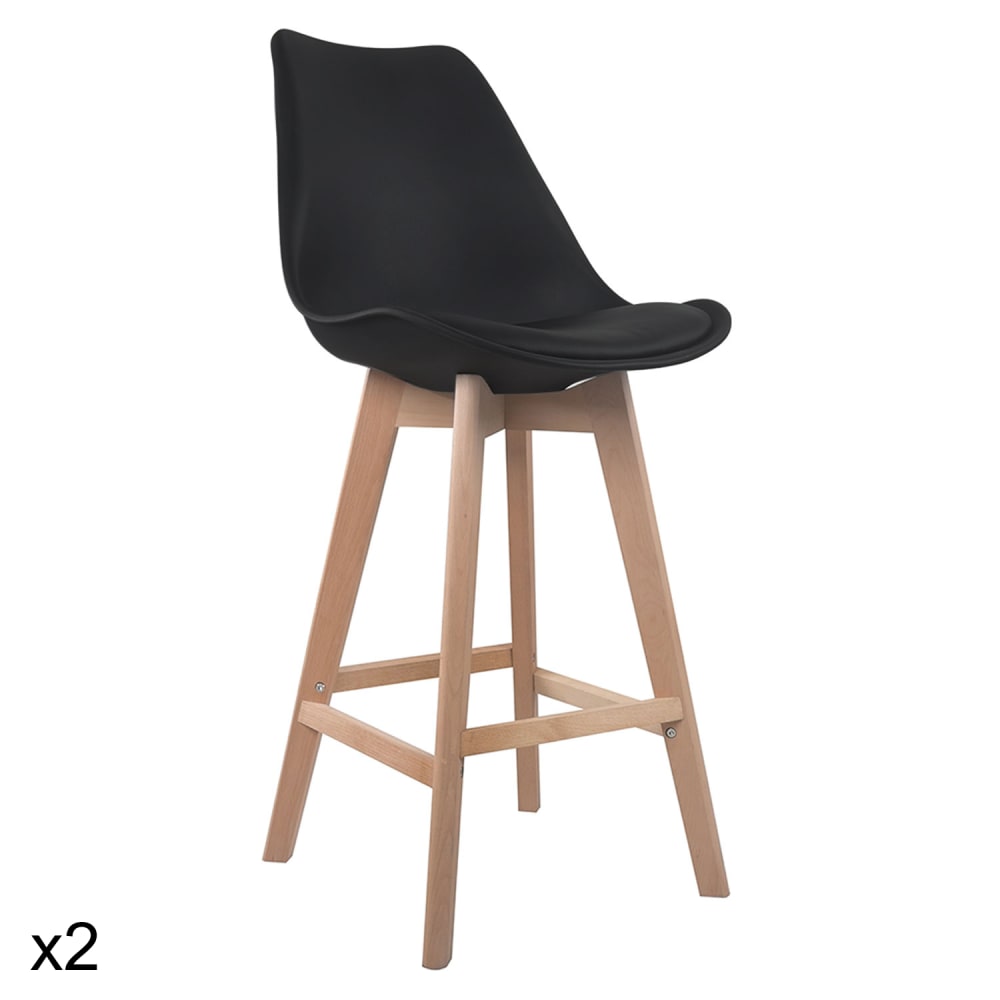 Lot de 2 tabourets style