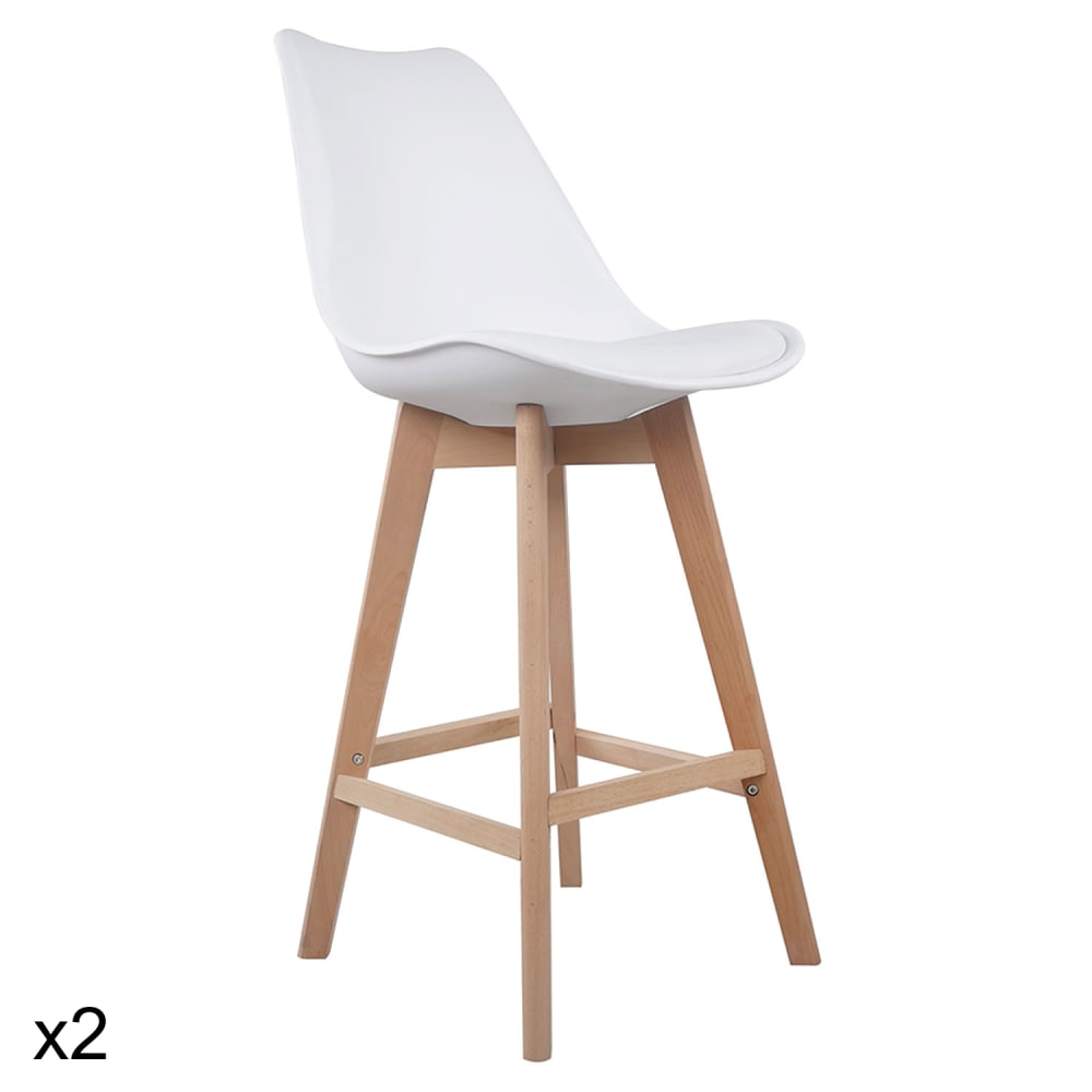 Lot de 2 tabourets style