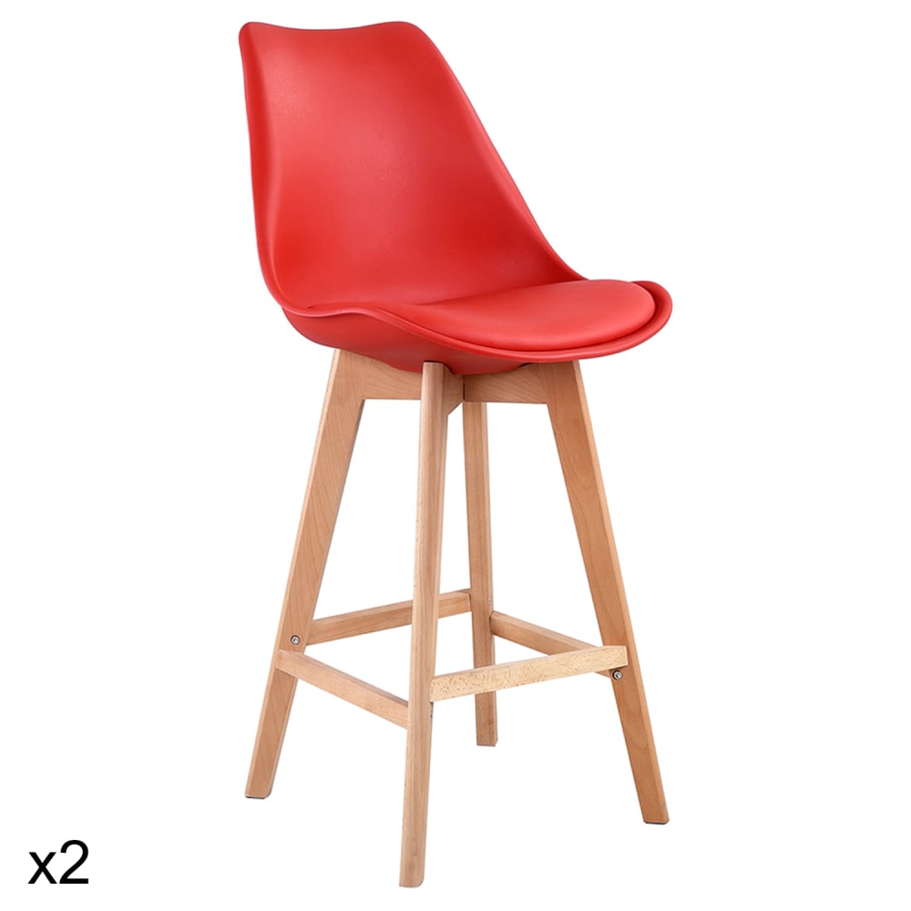 Lot de 2 tabourets style