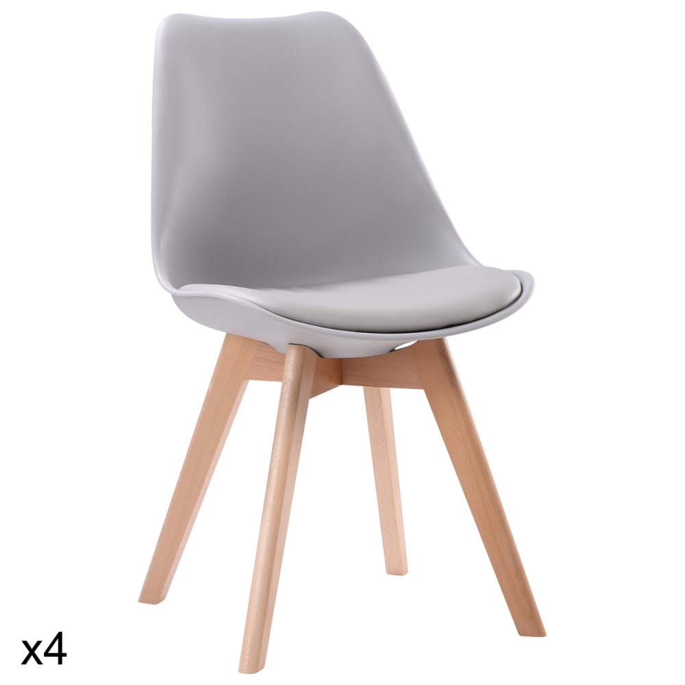 Lot de 4 chaises style