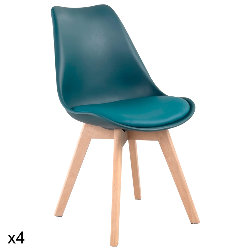 Lot de 4 chaises style