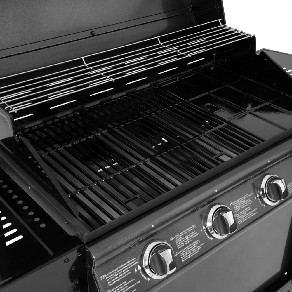 Barbecue au gaz 4 brûleurs en métal noir