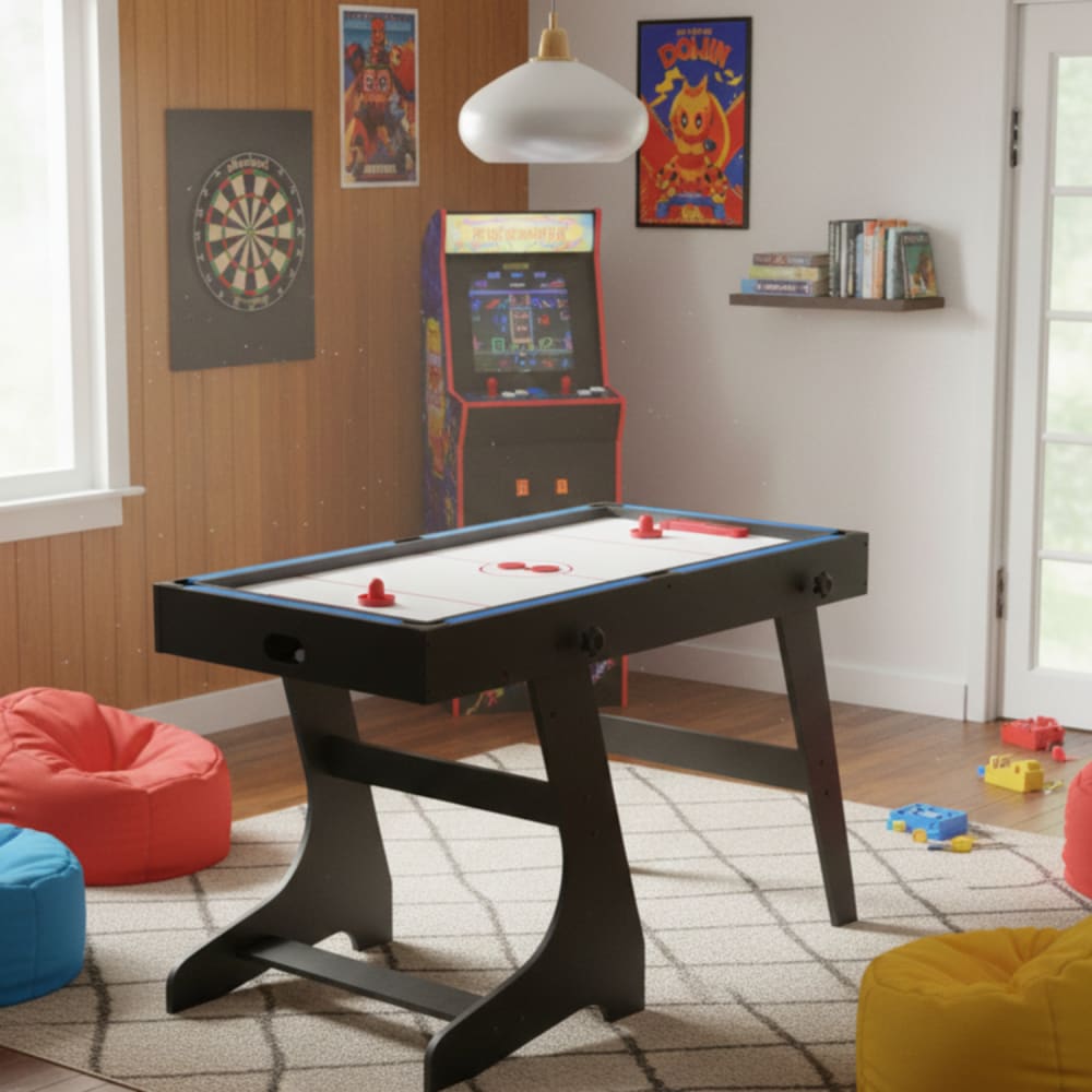 Table multi-jeux 4 en 1 pliable noir
