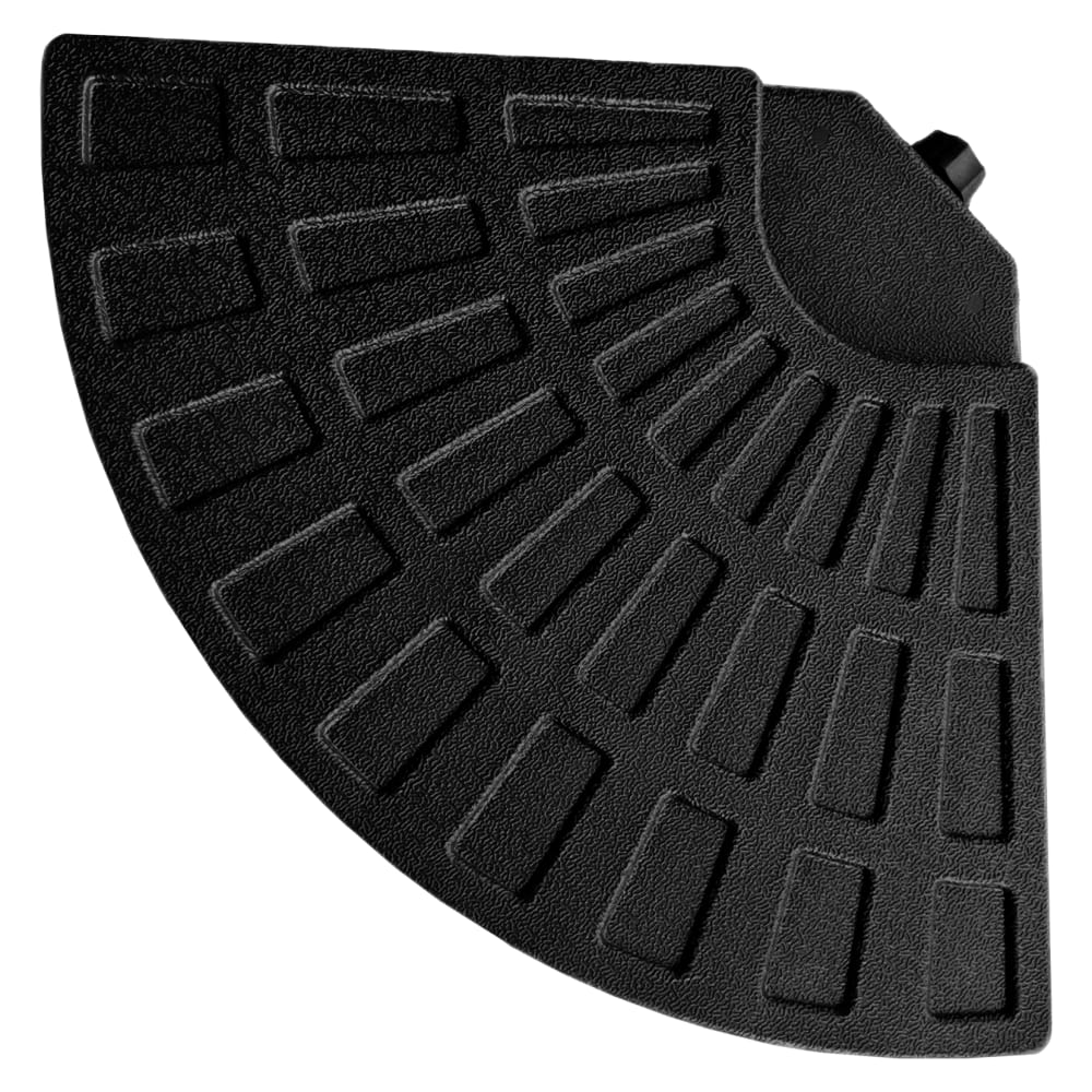 Lot de 4 dalles rondes en plastique noir