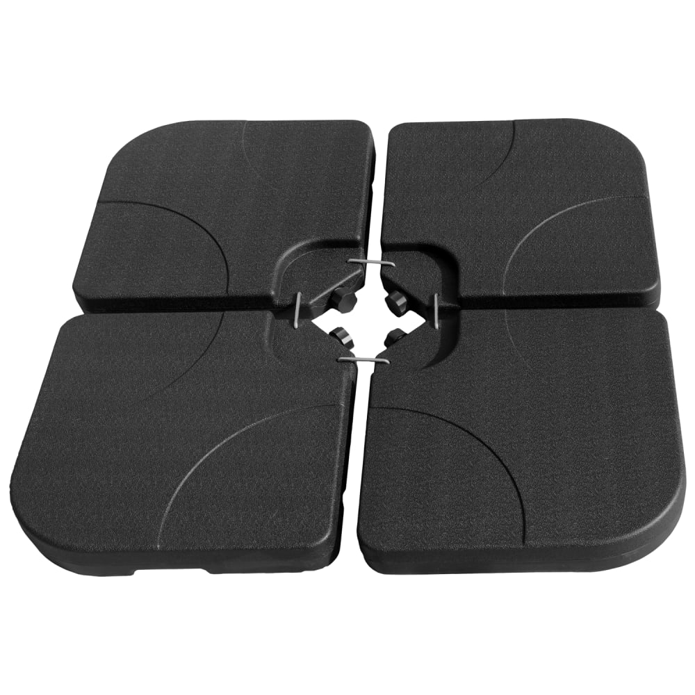 Lot de 4 dalles carrées en plastique noir - Maisons du Monde