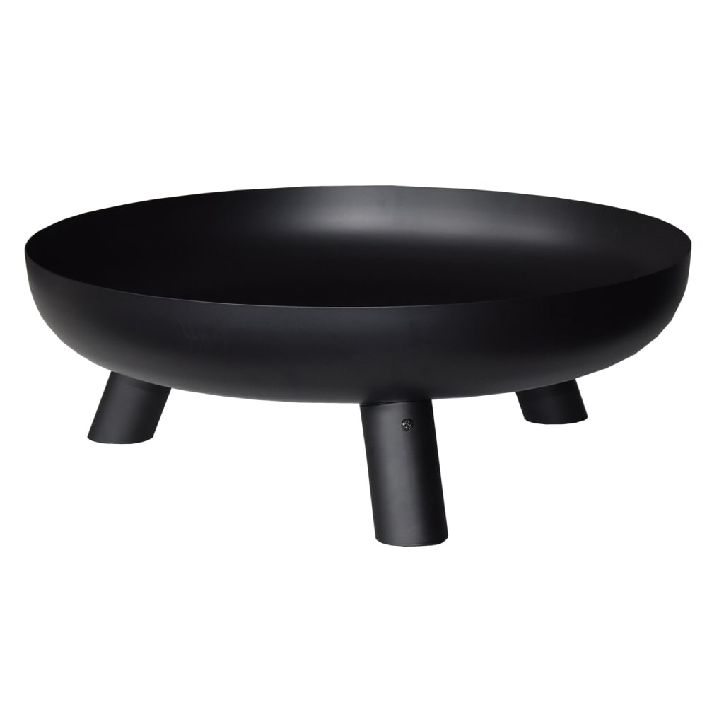 Brasero en acier noir