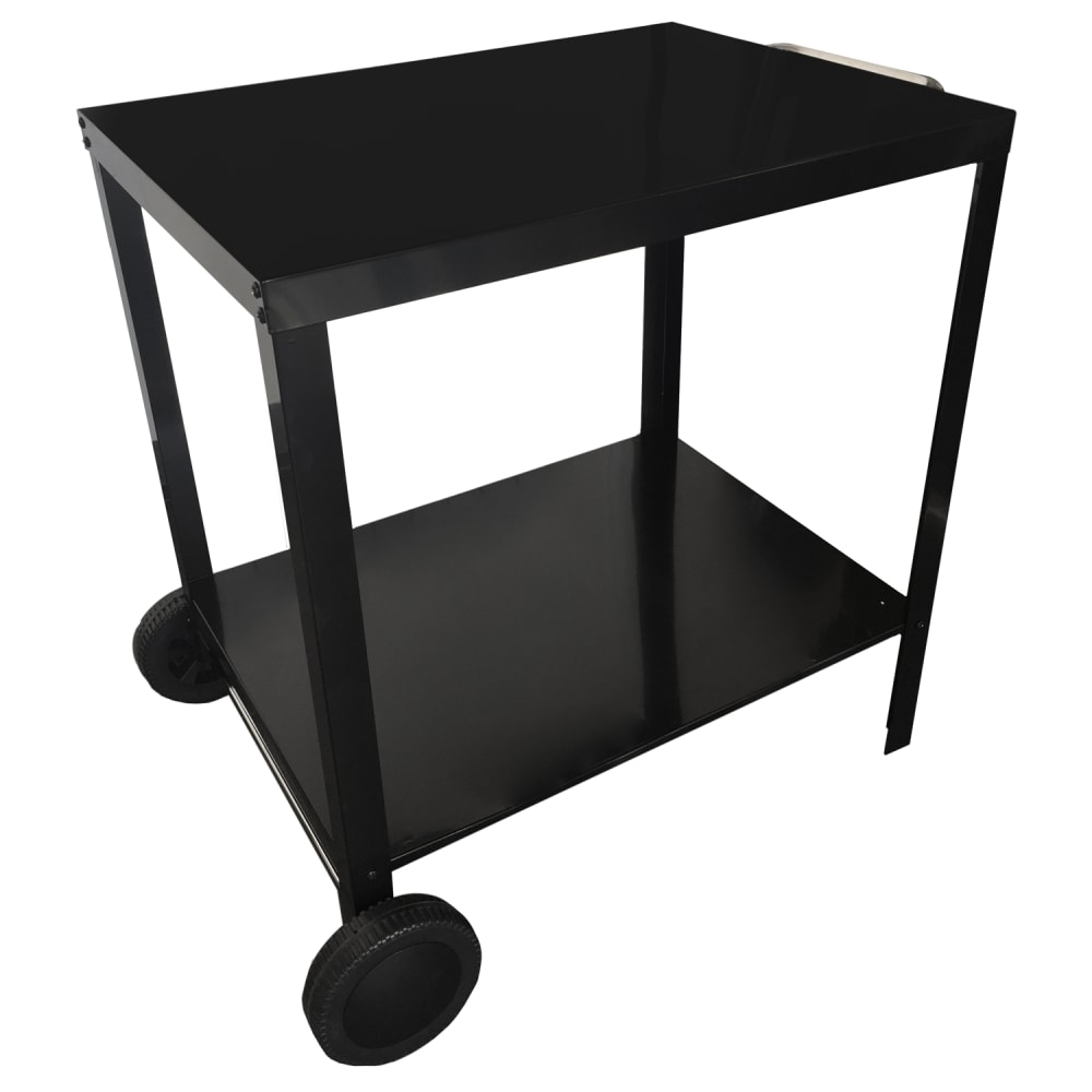 Carrito con ruedas para plancha en acero negro