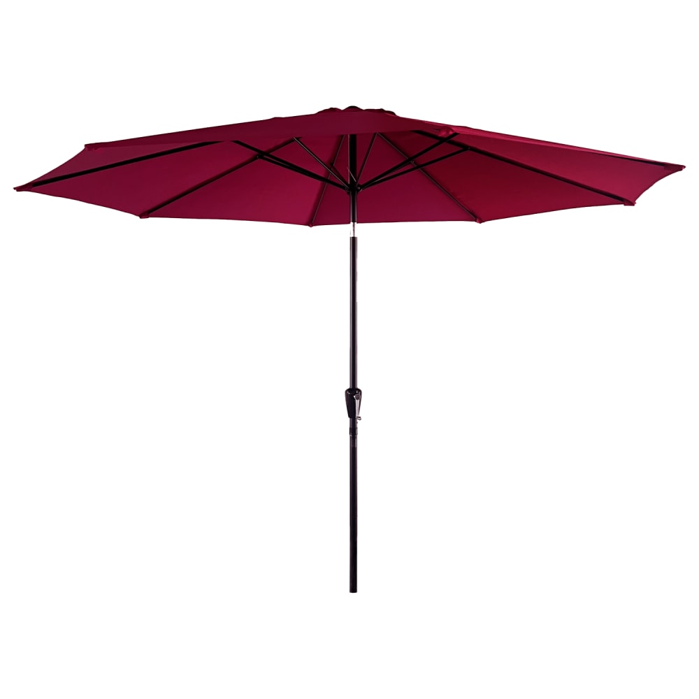 Parasol droit rond 3,30m en aluminium et toile fuchsia