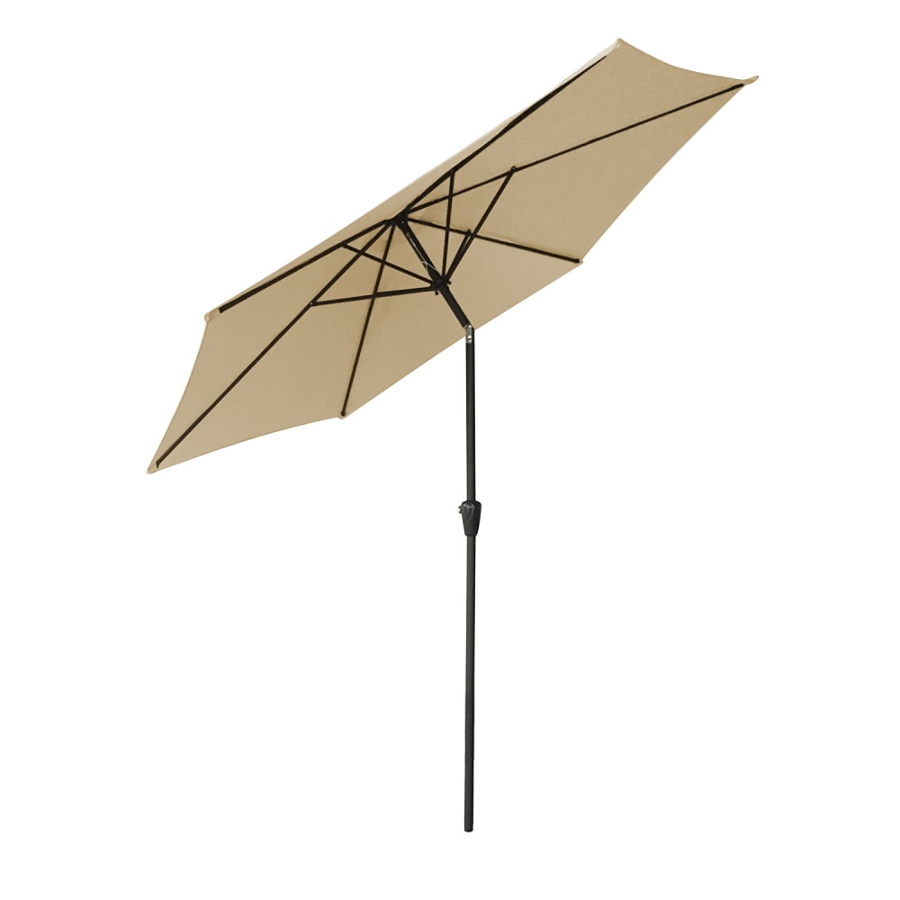 Parasol droit rond 2,70m en aluminium et toile beige - Maisons du Monde