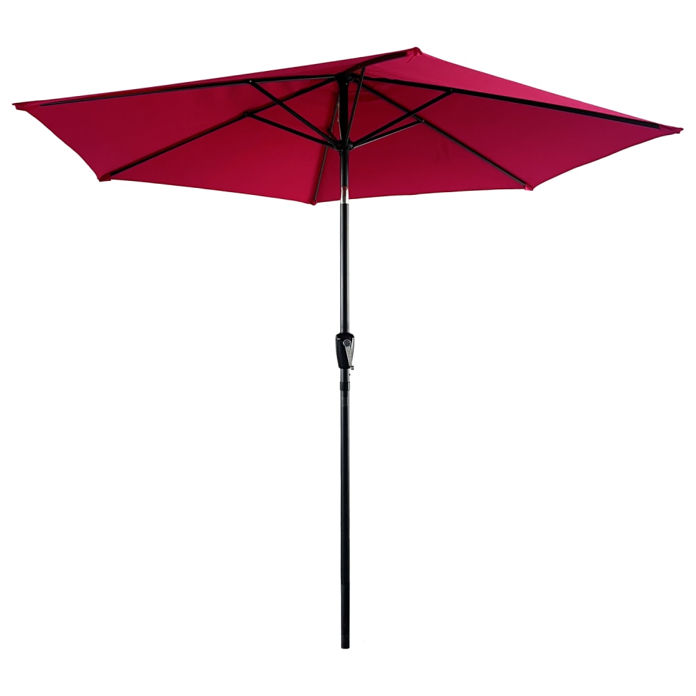 Parasol droit rond 2,70m en aluminium et toile fuchsia