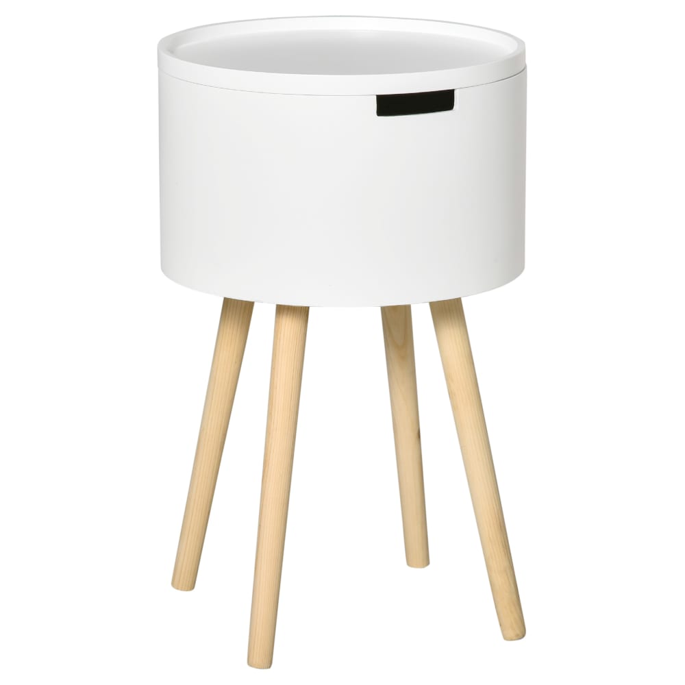 Mesa auxiliar 38x38x63 cm blanco