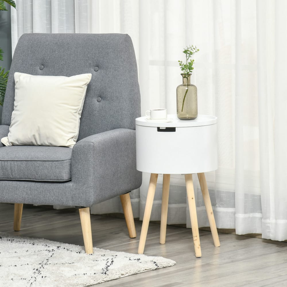 Mesa auxiliar 38x38x63 cm blanco - Maisons du Monde