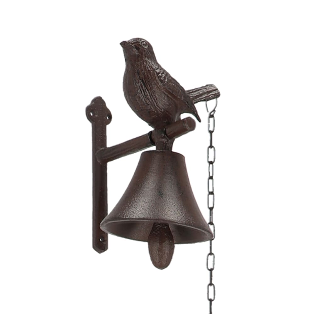 Cloche oiseau fonte brun - Maisons du Monde