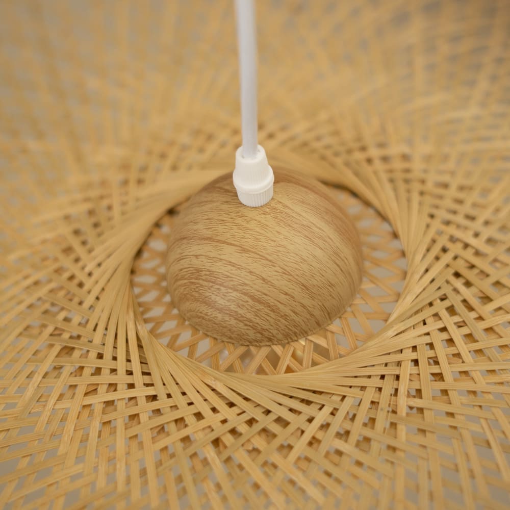 Suspension d75 cm en bambou avec fil blanc — vue 4