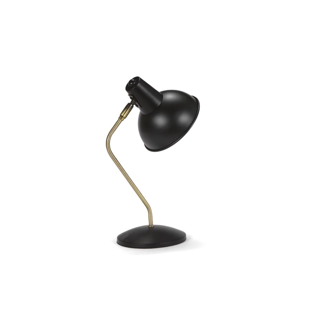 Lampe de bureau métal noir et laiton doré 20x15x38cm - Maisons du Monde