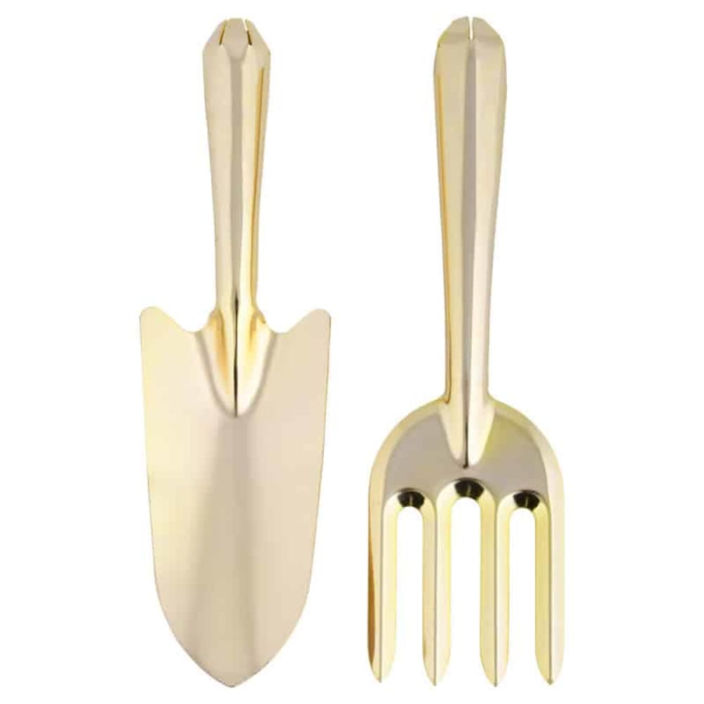 Kit 2 outils jardin dorés acier or - Maisons du Monde