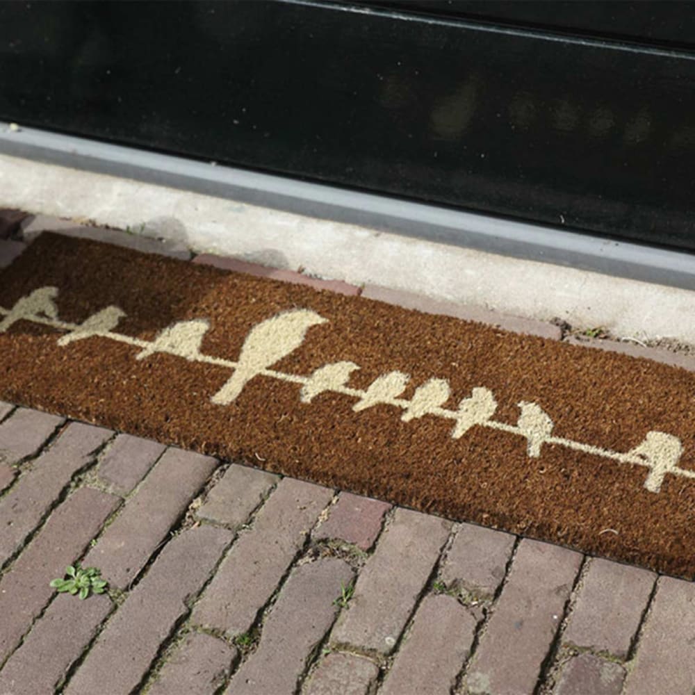 Tapis oiseaux marron coco 75 x 25 cm — vue 3