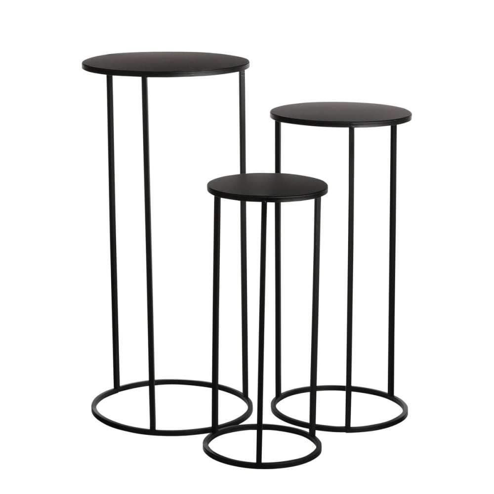 Table d'appoint noir fer h70xl32xl32cm Table d'appoint noir fer h70xl32xl32cm