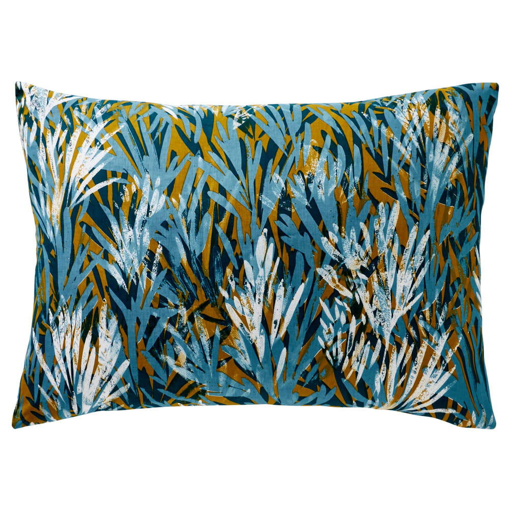 Taie sac en coton bleu 65x65cm