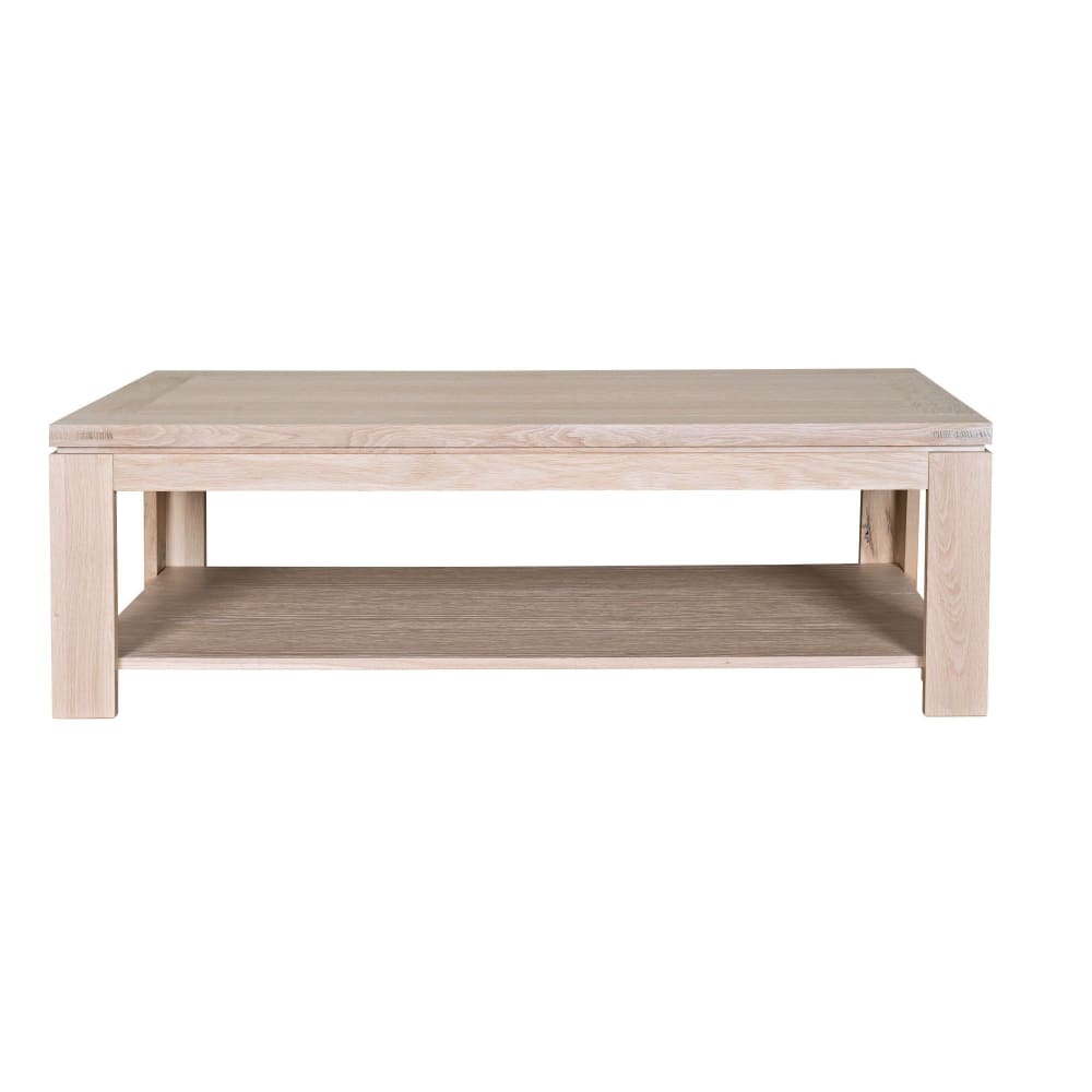 Table basse rectangulaire finition bois chêne blanchi massif - Maisons du Monde
