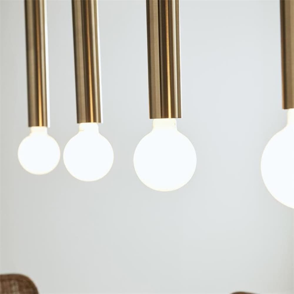 Suspension 4 lumières métal l107.5cm laiton — vue 4