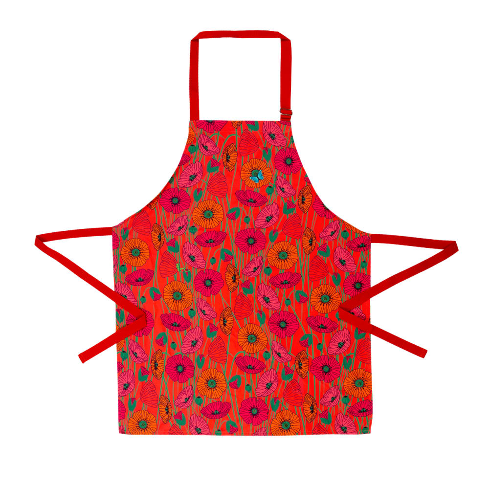 Tablier rouge polyester 85 x 69 x 1 cm