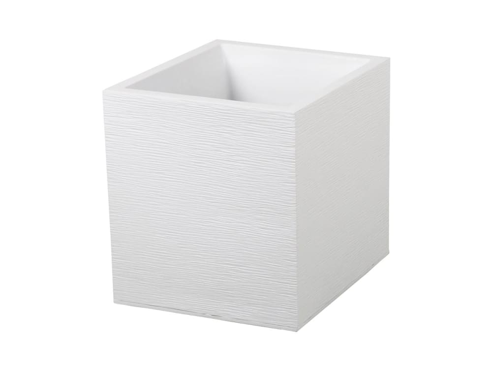 Jardinière carrée 40x40x44 cm en polypropylène blanc