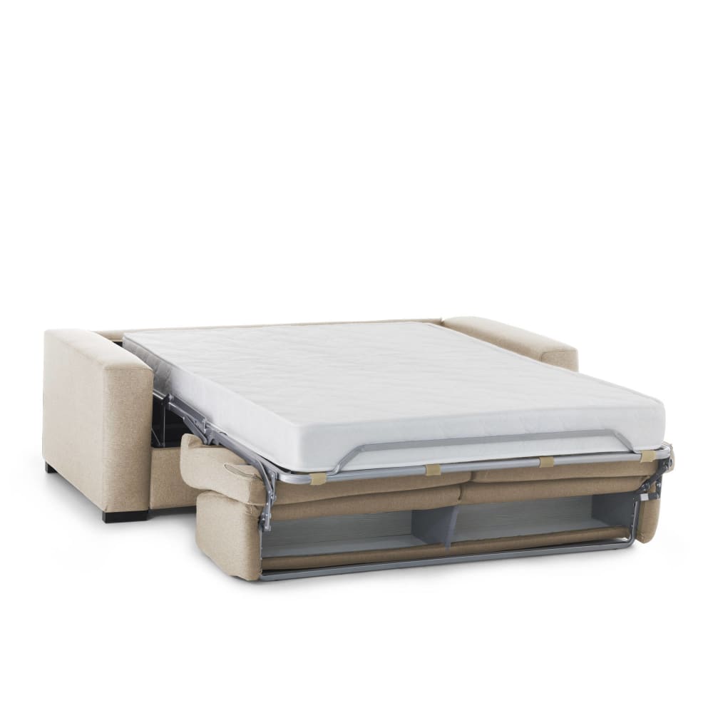 Canapé lit 2 places en tissu beige 200x95 cm - Maisons du Monde