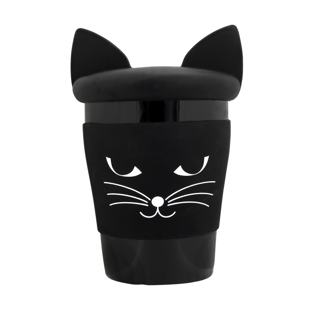 Mug et couvercle chat noir porcelaine de chine 10 x 9,5 x 14,5 cm Mug et couvercle chat noir porcelaine de chine 10 x 9,5 x 14,5 cm