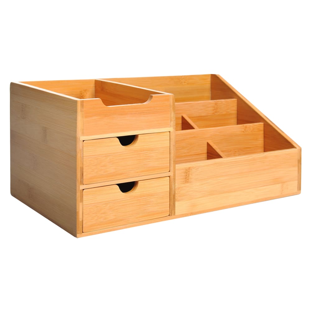 Organizador escritorio bambú 33x20,5x15,5cm bambú natural