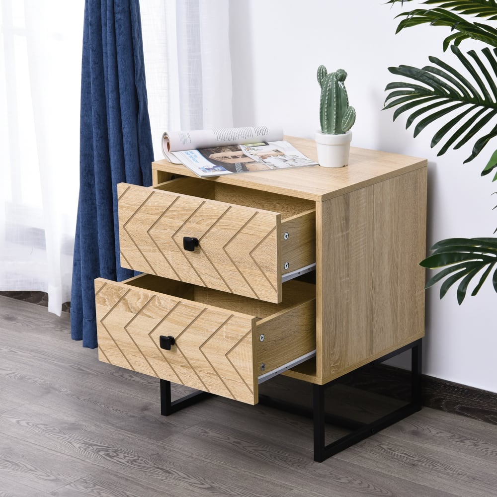 Mesita de noche 48x39,5x60cm color de madera natural - Maisons du Monde