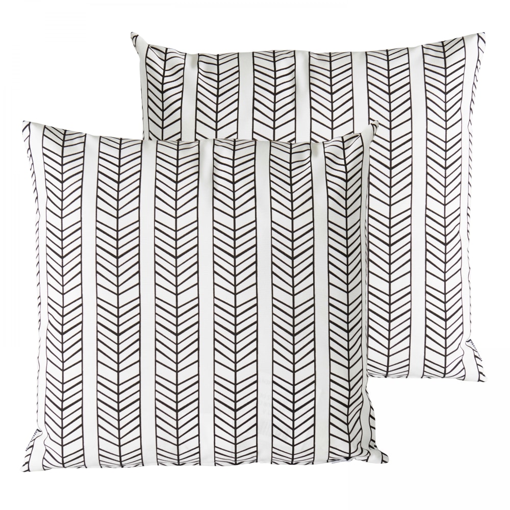 Lot de 2 coussins carrés polyester tembu 45x45x8 cm