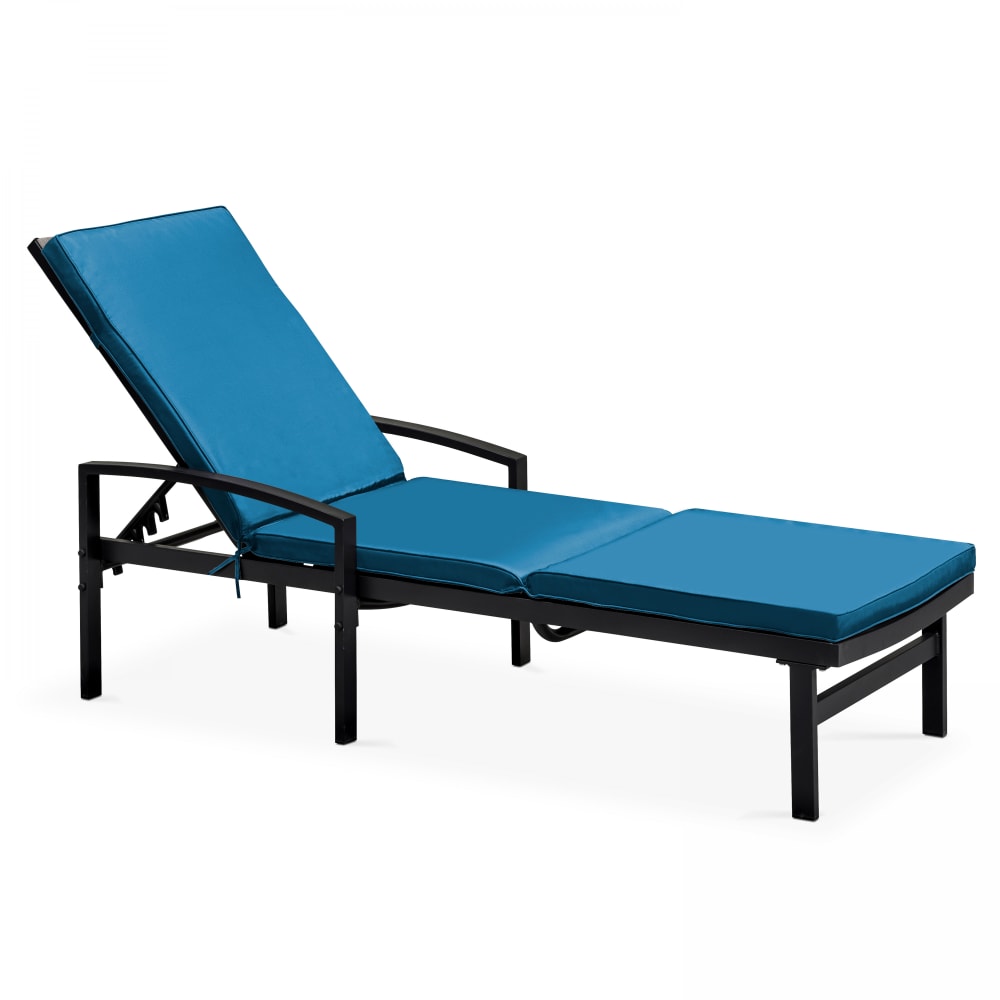 Lot 2 coussins bain de soleil polyester bleu 186 x 53 x 5 cm - Maisons du Monde