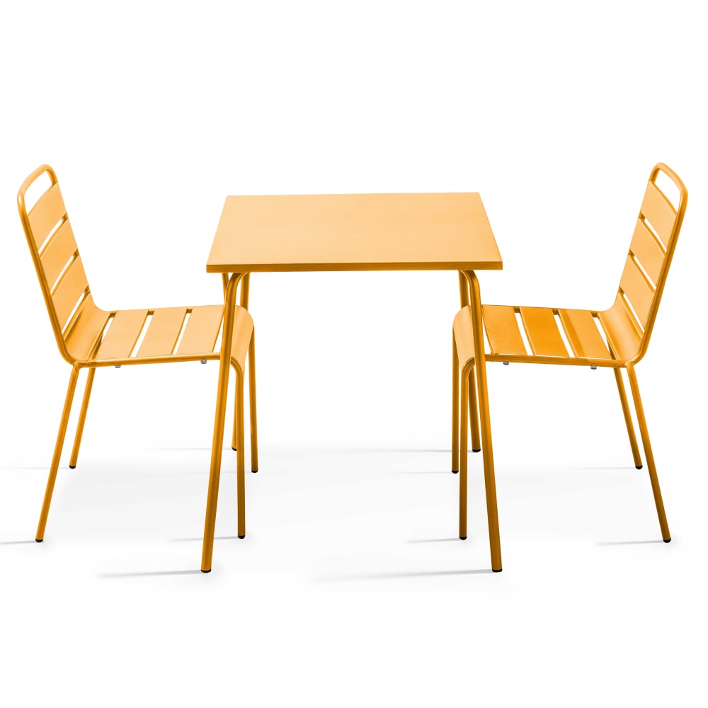 Ensemble table de jardin - acier