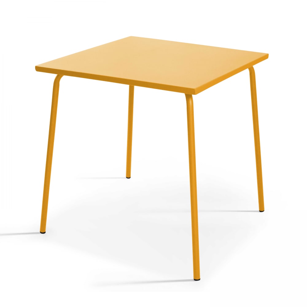 Table de jardin carrée - jaune