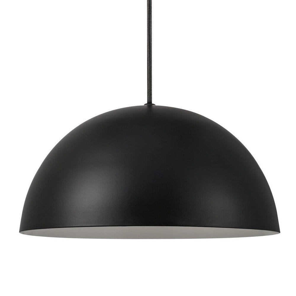 Lámpara de techo negro forma de cúpula ø 30 cm y altura ajustable