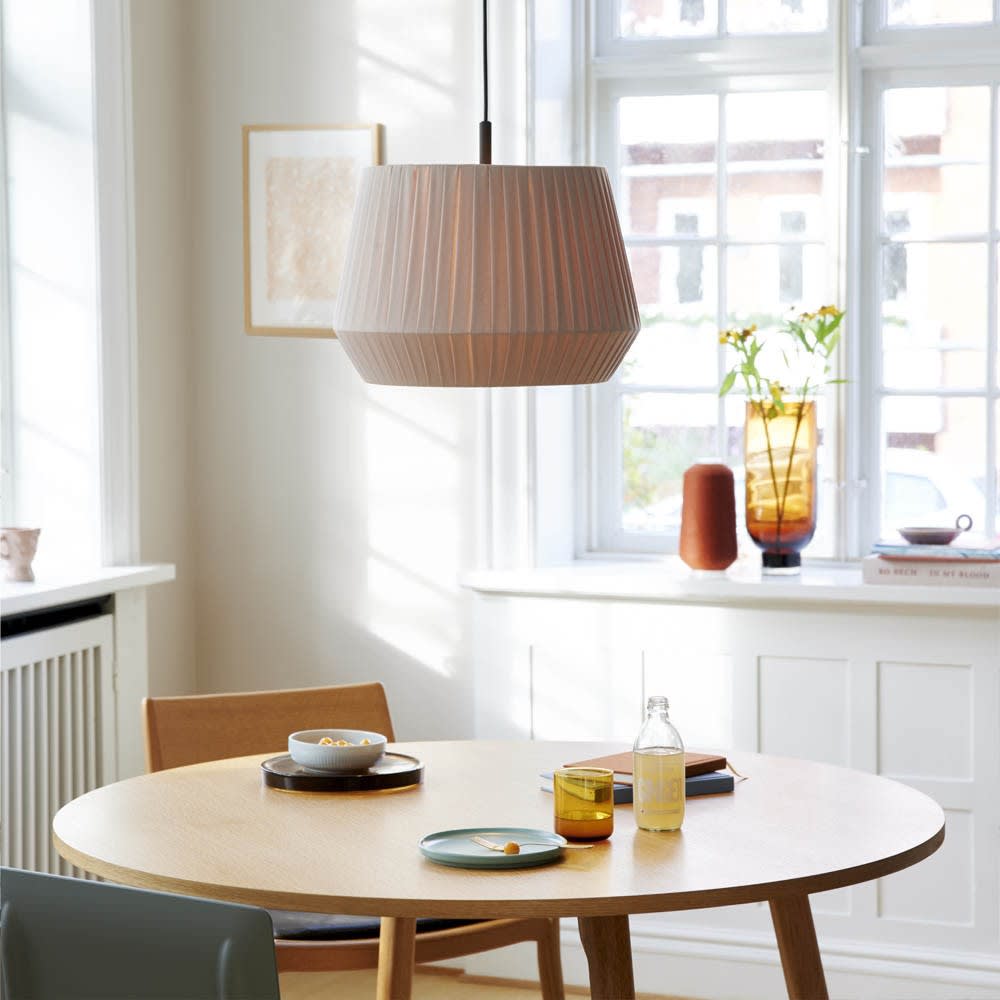 Lámpara de techo beige con pantalla de algodón ø40 estilo natural - Maisons du Monde